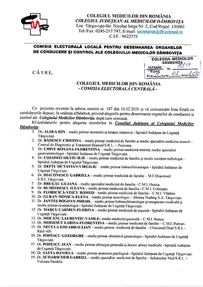 Colegiul Medicilor Dambovita